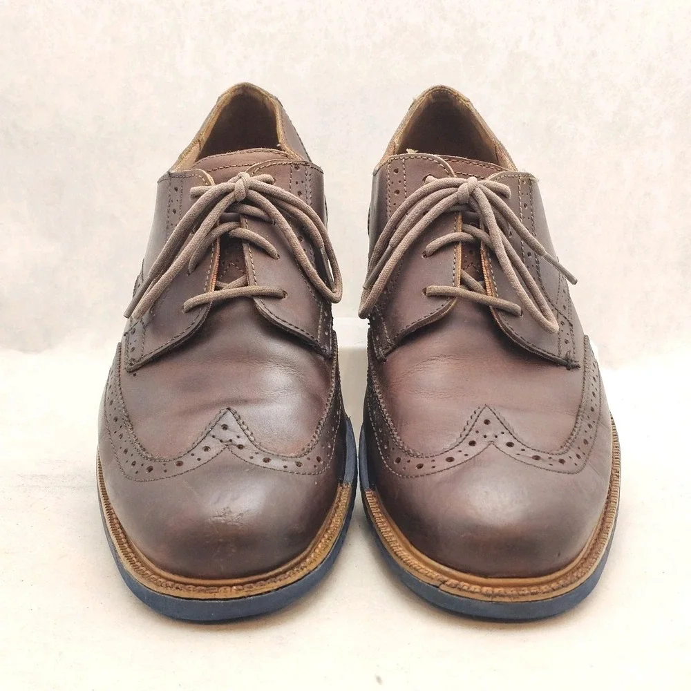 Cole Haan Mens Great Jones Wingtip Oxford Shoes Leather Grand.os C21826 Sz 9‎